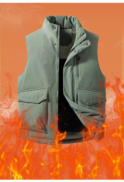 秋冬季户外立领坎肩 800+蓬松度 科技涂层防泼水加厚保暖时尚羽绒马甲BS25862-ZD 商品图1