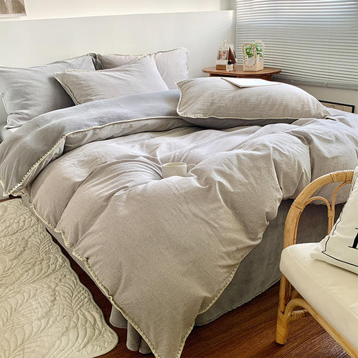 【牛奶绒秋冬棉加绒四件套】牛奶绒四件套良品秋冬棉加绒四件套保暖加厚绒布床品件套 商品图6