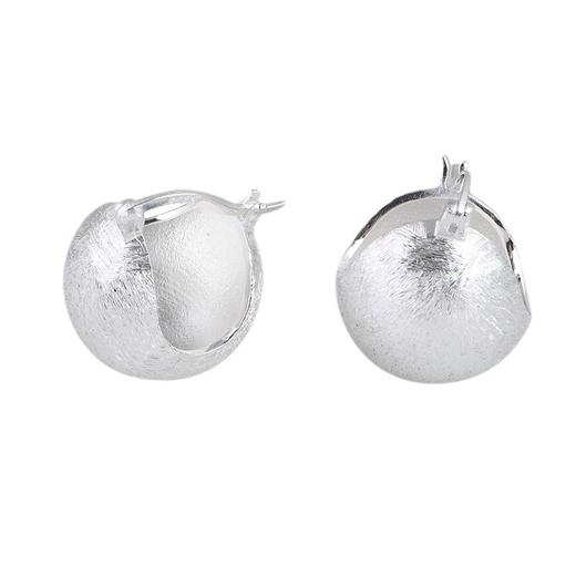 【清闲时光】S925银素银拉丝圆球银珠珠耳包耳饰【SCH-SY33003】 商品图4