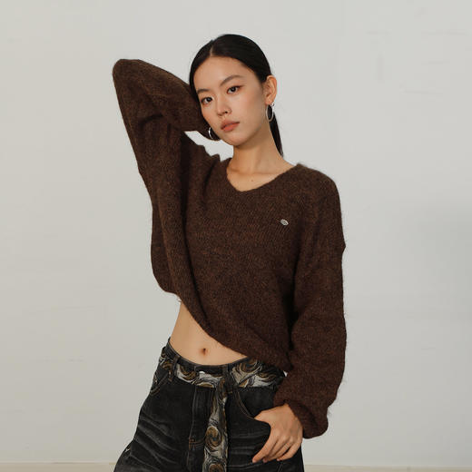 极简V领毛衣-纪念日百货门店同款164897125 商品图0