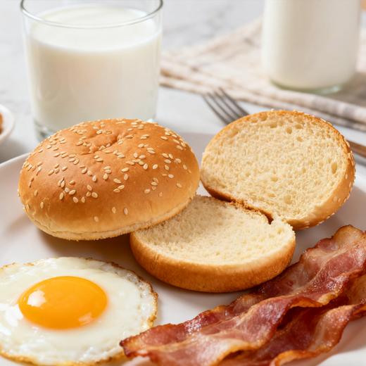 🎉在家实现汉堡自由❗💰18.8 12包【汉堡面包】🫓蓬松柔软，麦香细腻，在家就可以做出KFC同款汉堡🔥✅金黄芝麻加持，松软香甜，夹万物都好吃，轻松DIY家庭汉堡宴🍔 商品图0