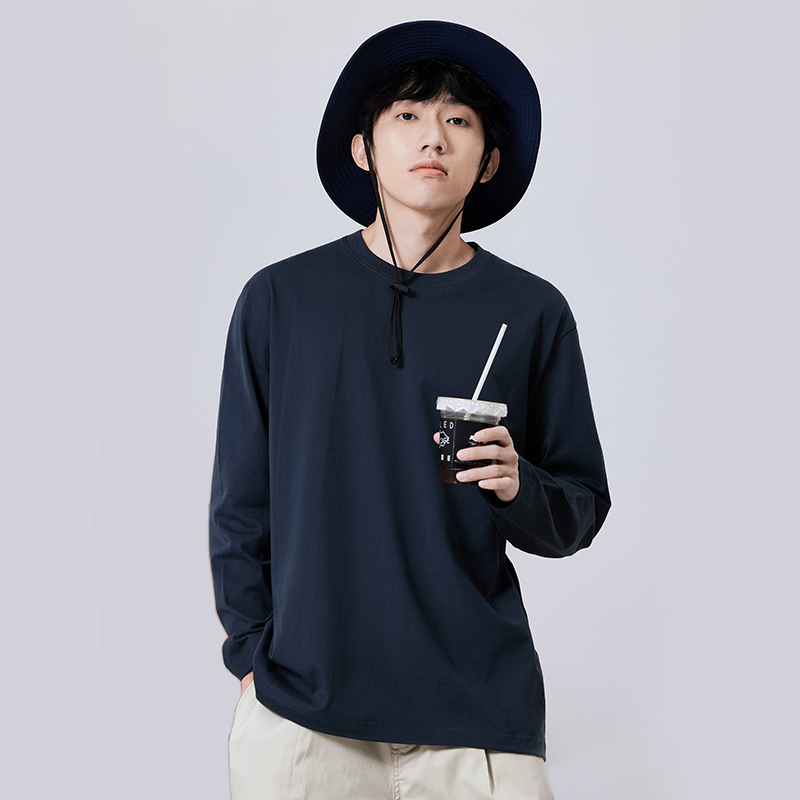 「加购3件到手79元」SIIJJEYY枝辑 230g长袖T恤 柔软舒适亲肤 男女同款 休闲情侣打底衫