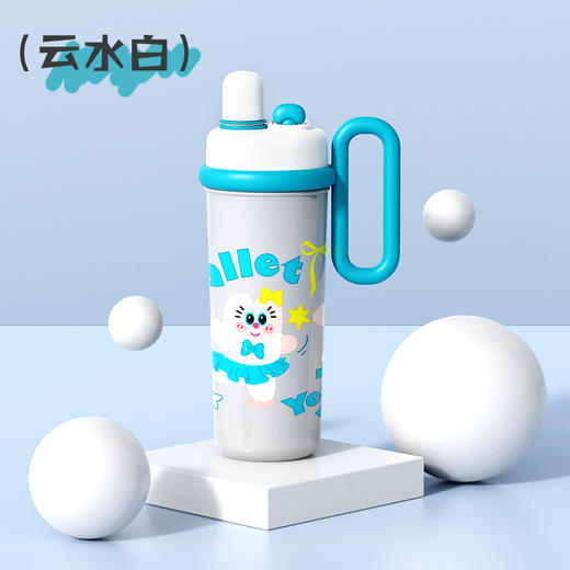 【萌趣食品！级双饮700ML保温杯】新款可爱多大容量水杯 双饮带手柄吸管杯 卡通创意保温杯 316不锈钢食品级保温杯 商品图5