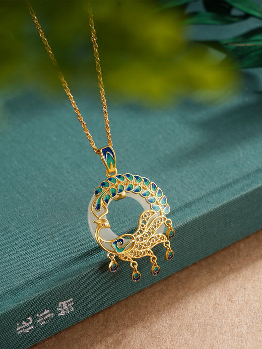 子佩集S925银【凤舞九天】套链项链【DZ05802】纯银国潮和田玉2509 商品图4