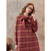 【暖冬内购】两三事梵高文艺 热红酒 2025秋冬新款刺绣围巾领格子毛呢外套女 商品缩略图1