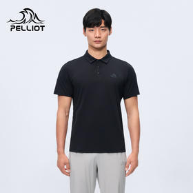 伯希和户外速干T恤男25新款保罗衫抗菌运动半袖高弹轻量防晒短袖