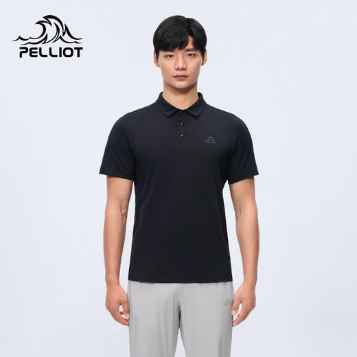 伯希和户外速干T恤男25新款保罗衫抗菌运动半袖高弹轻量防晒短袖 商品图0