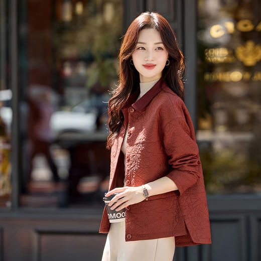 HR ZYF8883休闲夹克外套减龄衬衫翻领上衣 商品图2