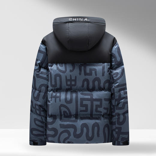 【含鸭绒】圣得西男时尚印花连帽羽绒服2025秋冬款御寒易打理外套 商品图14