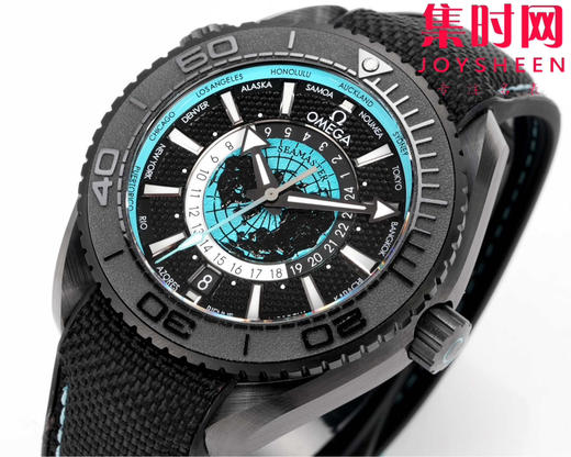 欧米茄OMEGA ZW海马600米系列 海洋宇宙 海马世界时 男士腕表 新“陶瓷壳”海马600米世界时！海马系列海洋宇宙世界时腕表！ 商品图2