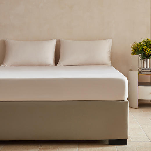 【60S竹纤维床笠】竹纤维单品床笠良品纯色60S支A类抗菌床套席梦思套婴幼儿 商品图7