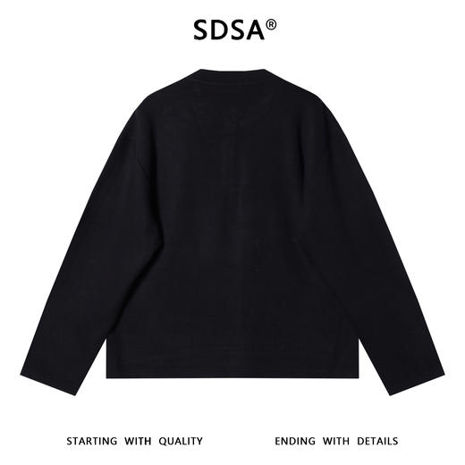 SDSA男士秋冬新款痞帅男装韩版纯色半纽扣亨利领长袖T恤百搭亲肤 商品图4