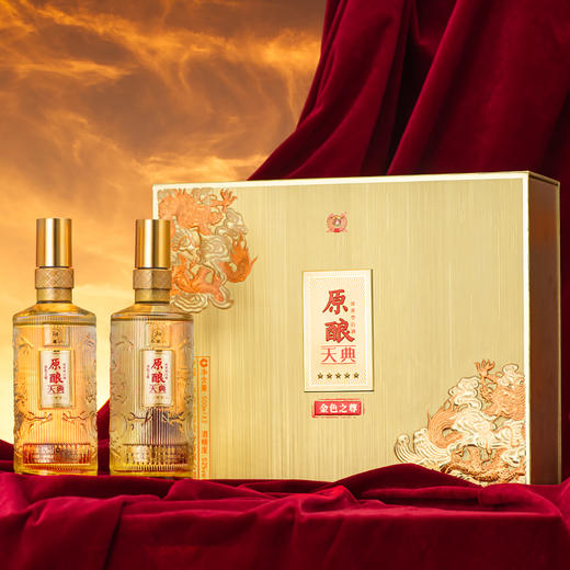 泸州老窖出品 原酿天典 52度浓香型白酒 送礼自饮500ml*2瓶礼盒装 商品图2