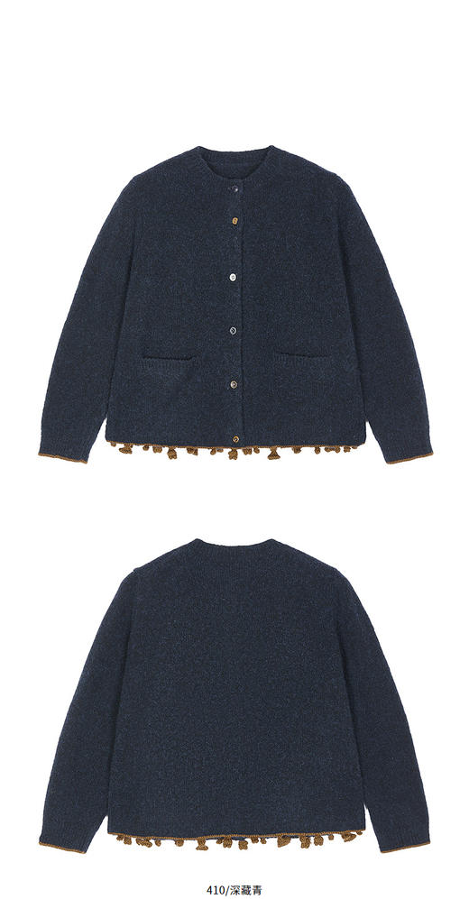 jnby  25年秋款  短款开襟毛衫 1P9312640 商品图12