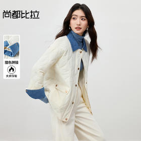 【内购】【夹棉保暖】时尚休闲通勤翻领拉链暗扣两穿袖落肩宽松不臃肿棉服-154M80542