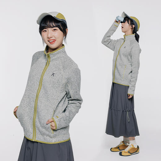 ACMEITEM爱棵米 户外亲子抓绒磨毛开衫外套立领内胆合体上衣男女GAG3210612G/GAG3210669G 商品图1