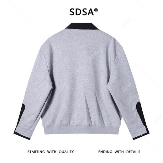 SDSA男士秋冬新款痞帅男装韩版撞色拼接拉链翻领卫衣百搭宽松外套 商品图4