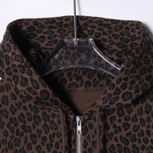 SDSA男士秋冬新款痞帅男装设计师豹纹拉链连帽卫衣网红款开衫外套 商品图2