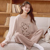 家居服新款学生可爱带胸垫睡衣女秋季套头长袖长裤甜美少女格子卡通可外穿秋冬家居服 商品缩略图5