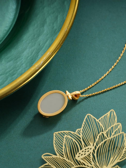 子佩集S925银【如锦似画】套链项链【DZ04418】和田玉镀金国潮2509 商品图3