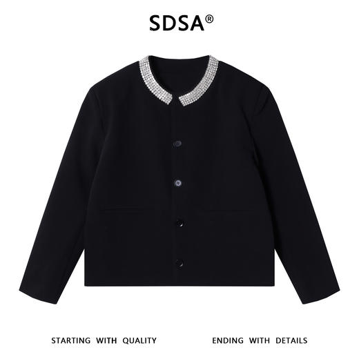 G618SDSA男士秋冬新款痞帅男装时尚镶钻设计纽扣开衫西装夹克百搭宽松 商品图1