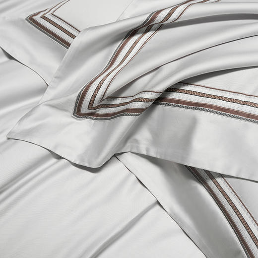 梦洁MENDALE 纯棉缎纹四件套：纯棉缎纹四件套合1010103350/1010103351 商品图1