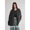 MAISON CECILE 定织纱线软糯松弛绒感羊毛V领廓形针织开衫 商品缩略图2