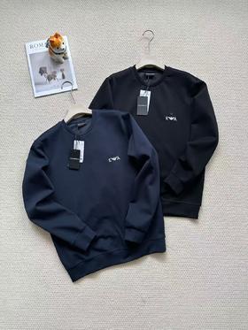 啊玛尼秋新款男女情侣刺绣落肩运动休闲套头卫衣