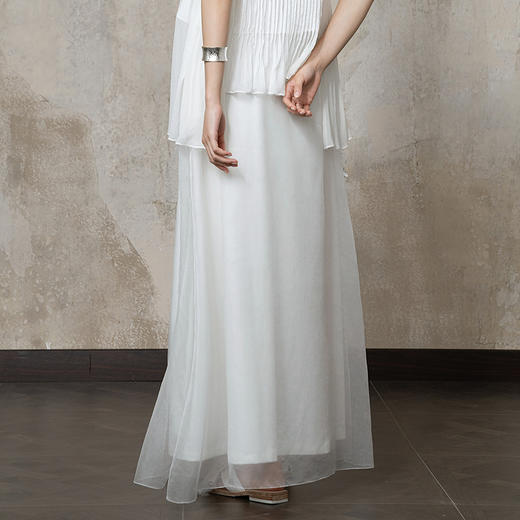 【林栖设计小店】桑蚕丝半身裙飘逸优雅立体花朵2025秋冬新款花仙子裙子女1954035 商品图4