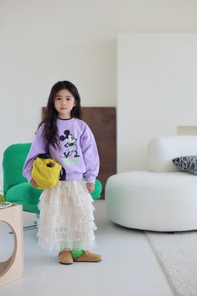 2025秋款男女儿童卫衣！GC日系复古联名卡通老鼠印花字母圆领卫衣