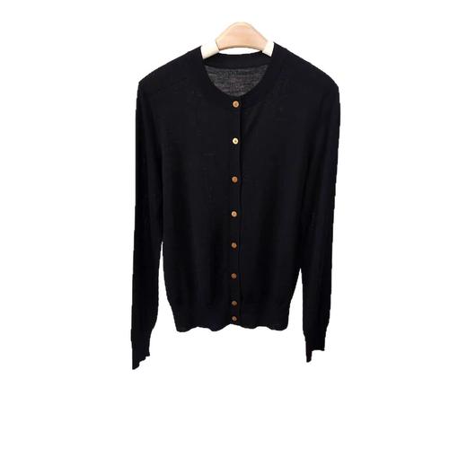 德国扬子纱100%美丽诺羊毛针织圆领开衫精纺60支外套秋冬薄款女25年新款！ 商品图4