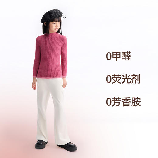 女童中领长袖针织衫冬季新款安奈儿童装EG544625 商品图2