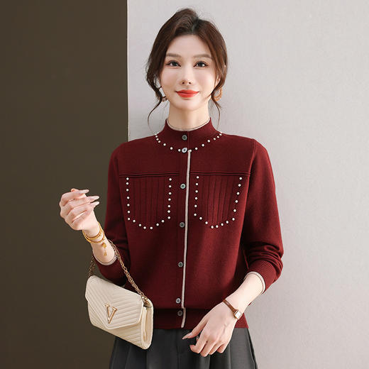 FCY FQ88731半高领长袖针织衫宽松休闲上衣洋气 商品图3