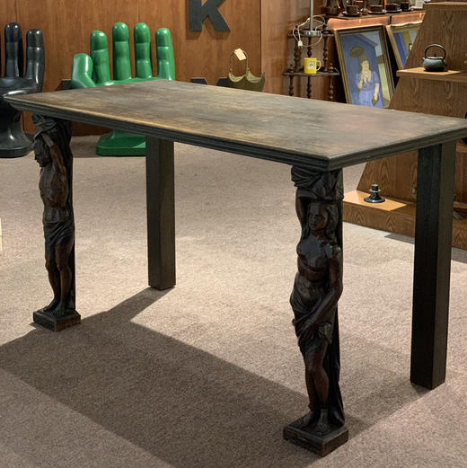 1820s法国古董雕刻桌 文艺复兴风格 橡木 商品图1