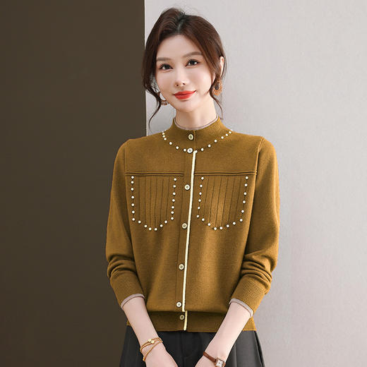 FCY FQ88731半高领长袖针织衫宽松休闲上衣洋气 商品图0