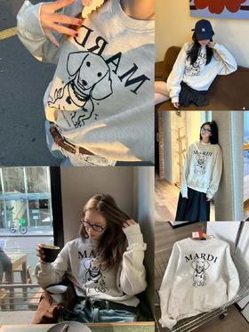 好韩系！敲好看的mardi小狗卫衣！