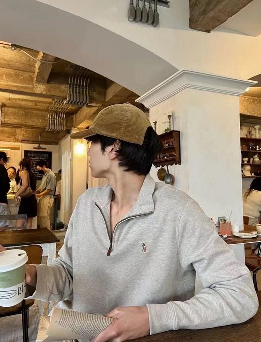 男女同款拉夫原单刺绣战马半拉链卫衣 商品图4