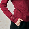 【林栖设计小店】山茶知雾系列仿手钩花羊绒衫国风修身优雅多色2025秋冬新款毛织上衣女1954075 商品缩略图9