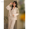可人儿春秋季带胸垫奥力棉女士长袖长裤睡衣可外出纯棉家居服套装 商品缩略图2