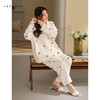 可人儿春秋季带bra泡泡绵女士长袖长裤睡衣可外出小众家居服套装 商品缩略图2
