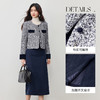 【内购】【免搭配套装】通勤圆领垫肩短款夹棉保暖外套&磨毛开叉A字半身裙-154ZA3552 商品缩略图3