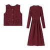 M2748-198休闲连衣裙女秋冬2025新款针织衫潮流马甲打底毛衣裙时尚两件套装 商品缩略图4