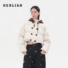 HERLIAN 2025秋季新品女士连帽双排扣短款羽绒外套 商品缩略图0