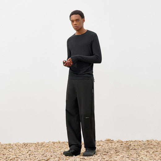 714street美利奴羊毛保暖内衣男款2025秋冬莱赛尔打底长袖修身T恤 商品图1