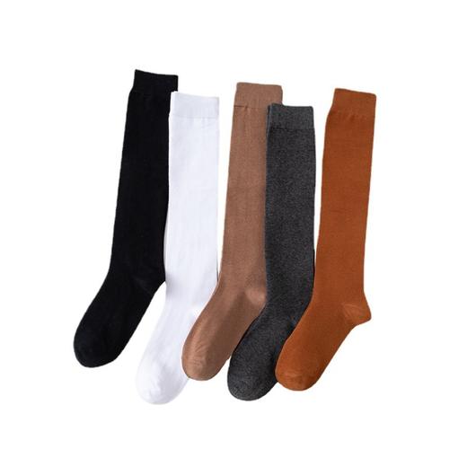 袜子女秋冬纯棉吸汗学院风jk袜长筒袜纯色瘦腿压力小腿袜 商品图4