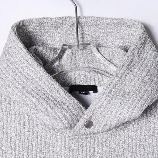 SDSA男士秋冬新款痞帅男装时尚肌理感按扣连帽卫衣气质网红款上衣 商品图1