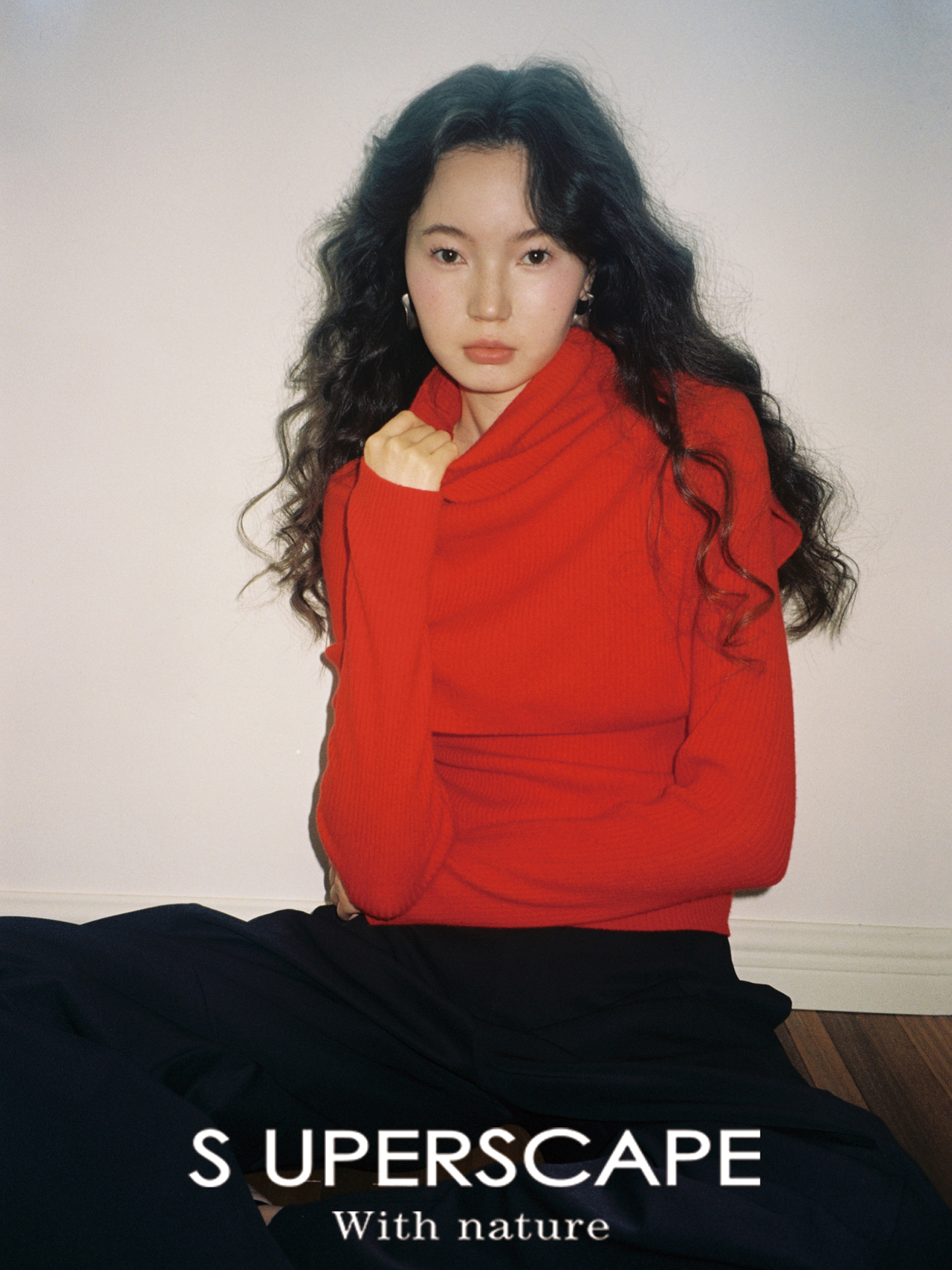 素舶 澳洲美丽诺羊毛18.5um披肩两件套坑条显瘦针织衫