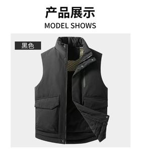 秋冬季户外立领坎肩 800+蓬松度 科技涂层防泼水加厚保暖时尚羽绒马甲BS25862-ZD