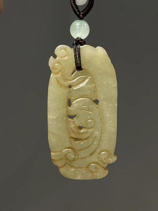 白玉镂雕云龙纹椭圆珮，顺丰包邮 商品图1