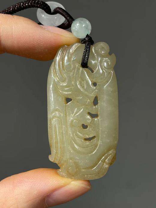 白玉镂雕云龙纹椭圆珮，顺丰包邮 商品图2